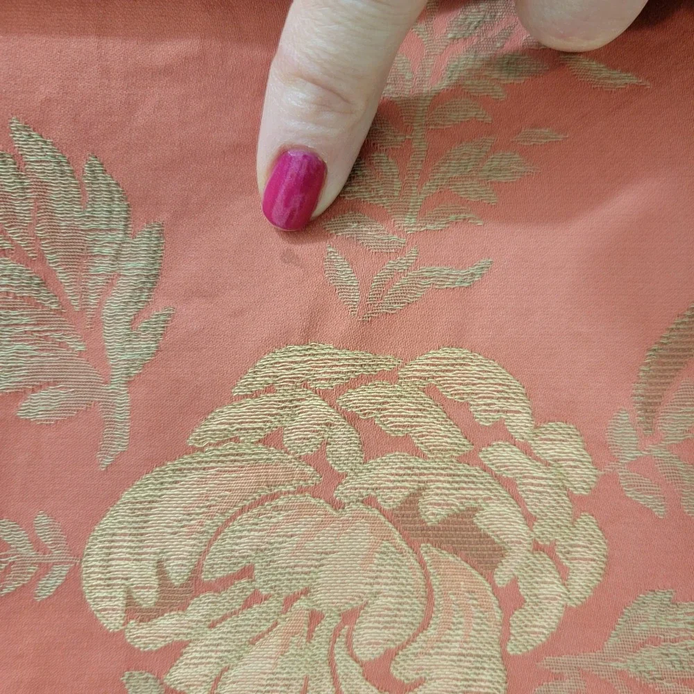 Sferra King Duvet Set 3 piece Terracotta Floral Egyptian Cotton‎ Jacquard Italy
